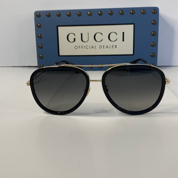 Gucci Other - 💯 - New - GUCCI GG0062S AVIATOR SUNGLASSES IN BLACK POLARIZED